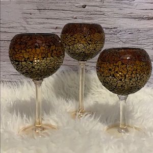 Siena lights stemmed tea light holders